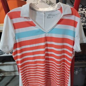 Nike Womens Golf Striped Polo Shirt